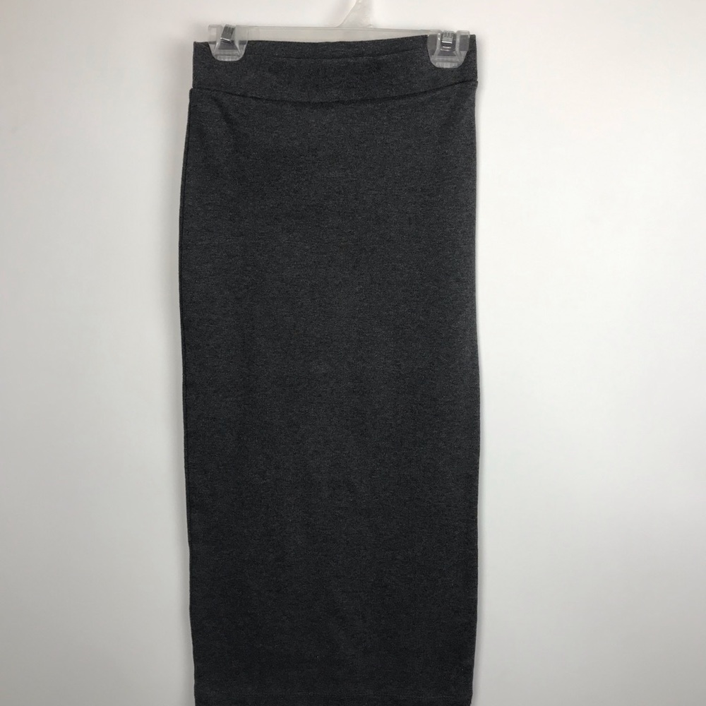 Cotton pencil skirt bodycon dark grey